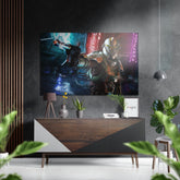 Mando in Cyberpunk Brushed Aluminium Dibond Wall Art.